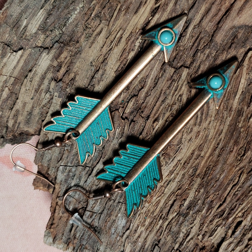 (B) Arrow Earrings Southwestern Western Native American Flechas Boho Cowgirl - Picture 10 of 14